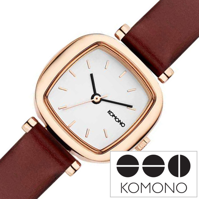 コモノ コモノ マネーペニー 腕時計 KOMONO MONEYPENNY 時計 レディース ホワイト KOM-W1234 ペア お揃い コーデ ウォッチ 人気 おすすめ マニーペニー かわいい おしゃれ 革 レザー シンプル 四角 スクエア ブランド お祝い 母の日 プレゼント ギフト 新生活 観光 遠足 旅行