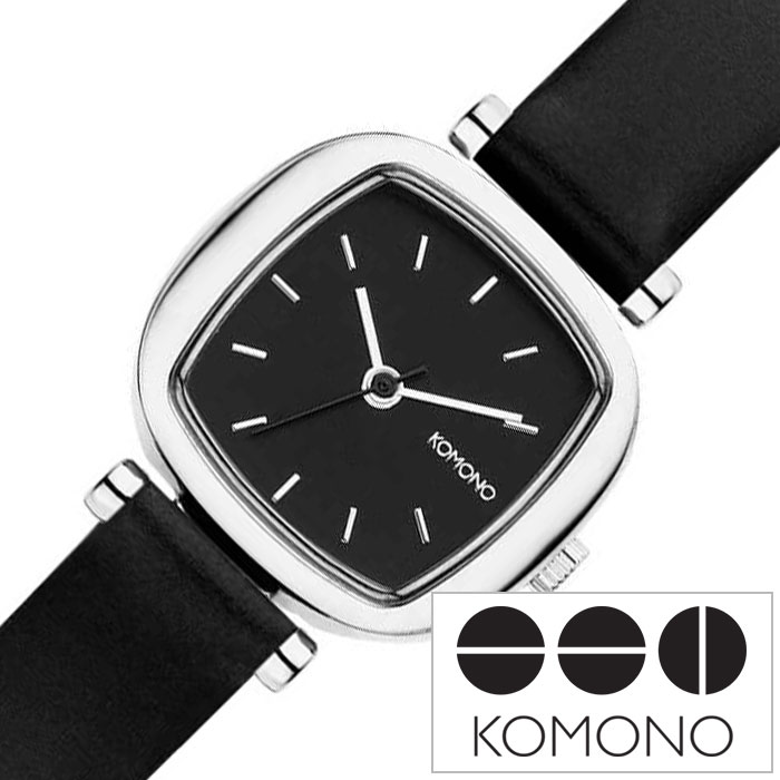 コモノ 【10%OFF \946-円引】コモノ マネーペニー 腕時計 KOMONO MONEYPENNY 時計 レディース ブラック KOM-W1235 ペア お揃い コーデ ウォッチ 人気 おすすめ マニーペニー かわいい おしゃれ 革 レザー シンプル 四角 スクエア ブランド お祝い プレゼント ギフト 新生活 観光