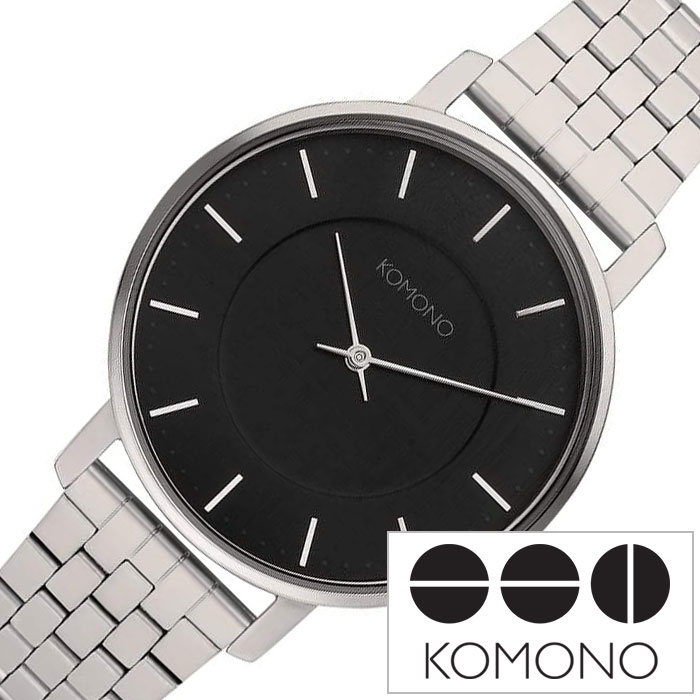 コモノ コモノ ハーロウ 時計 KOMONO HARLOW 腕時計 レディース ブラック KOM-W4125 ペア お揃い コーデ ウォッチ 人気 おすすめ かわいい おしゃれ メタル メッシュ シンプル 丸 ラウンド ブランド お祝い 母の日 プレゼント ギフト 新生活 観光 遠足 旅行