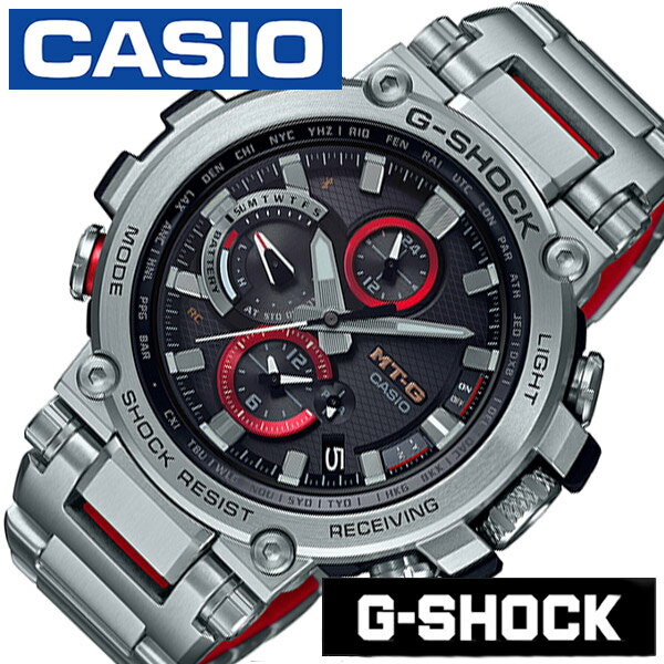 カシオ ジーショック ソーラー 電波 時計 CASIO G-SHOCK 腕時計 MT-G メンズ ブラック MTG-B1000D-1AJF MTジー バックライト レッド ブランド 防水 カジュアル ファッション アナログ クロノ M…