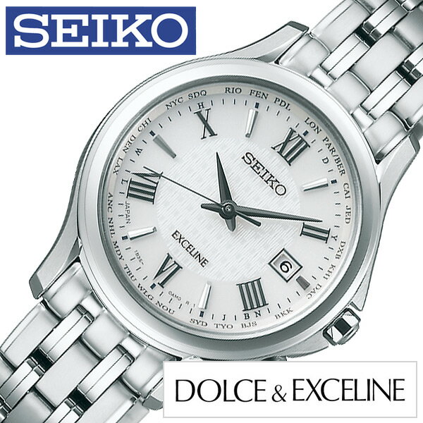 【\44,660円引】セイコー ドルチェ アンド エクセリーヌ ソーラー 電波 時計 SEIKO Dolce & Exceline 腕時計 レディース シルバー...