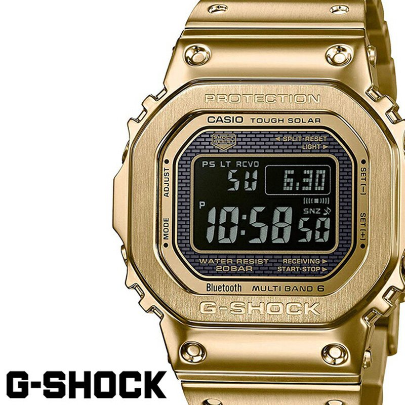 カシオ Gショック フルメタル ゴールド 腕時計 CASIO G-SHOCK 時計 メンズ GMW-B5000GD-9JF 正規品 防災 ジーショック おしゃれ アウトドア スポーツ 防水 丈夫 スクエア ソーラー 電波時計 モバイル 連帯 iPhone Android レア 希少 入試 受験 冬 新社会人 プレゼント 旅行