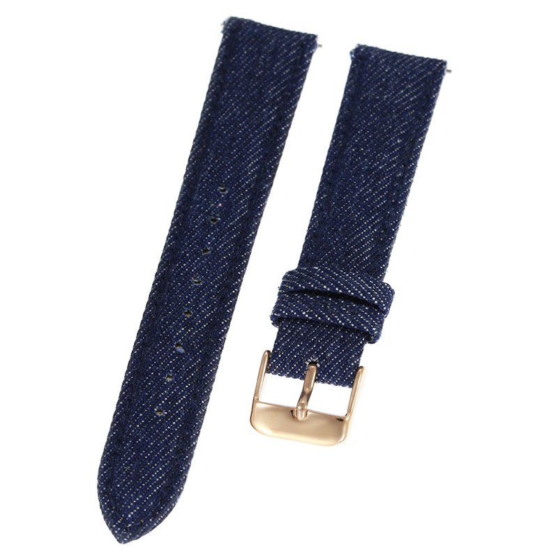 【マラソン期間限定！全商品ポイントUP＆クーポン配布中】 デニム レザーベルト ベルト幅18mm対応 腕時計 替えベルト 交換用バンド 時計 替えベルト ブルー ローズゴールド メンズ レーディス BT-DML-18-BL-RG 付け替え ライトブルー ストラップ 革 簡単 ローズゴールド 入試
