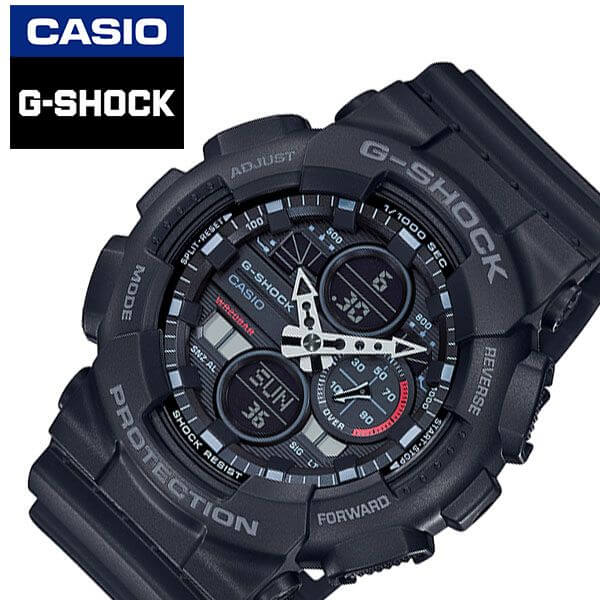 カシオ Gショック 時計 CASIO G-SHOCK 腕時計 メンズ ブラック GA-140-1A1JF 正規品 人気 ブランド 防水 おしゃれ スポーツ フェス キャンプ 登山 アウトドア ファッション 大きい 大きめ 丈夫 カジュアル アナデジ ラバー ベルト ストラップ バンド プレゼント ギフト 春