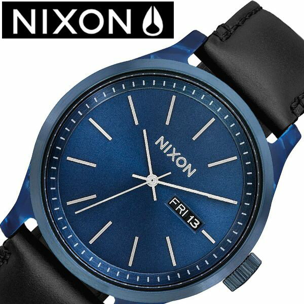 【在庫限り】 ニクソン 時計 NIXON 腕時計 セントリーリュクス THE SENTRY LUXE メンズ ブルー NA12633168-00 人気 ブランド おすすめ 防水 レザー シンプル シック アナログ 上品 クラシカル 大人スーツ 仕事 オフィス 入試 受験 お祝い 新社会人 プレゼント ギフト