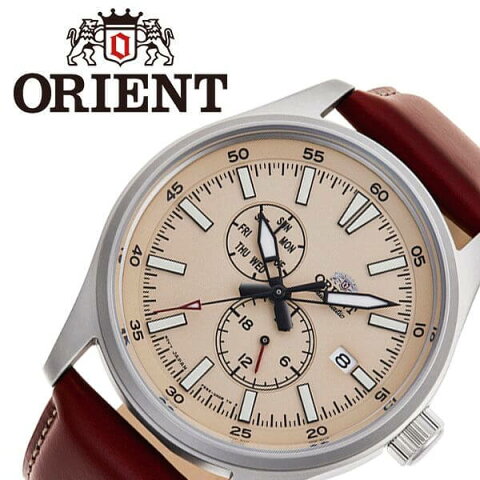 オリエント スポーツ 自動巻き 時計 ORIENT SPORTS 腕時計 メンズ ベージュ RN-AK0405Y 機械式 オートマチック 人気 ブランド おすすめ 防水 おしゃれ シンプル スポーツ アウトドア キャンプ フェス 登山 服装 ビジネス 就活 就職 プレゼント ギフト 入試 受験 冬