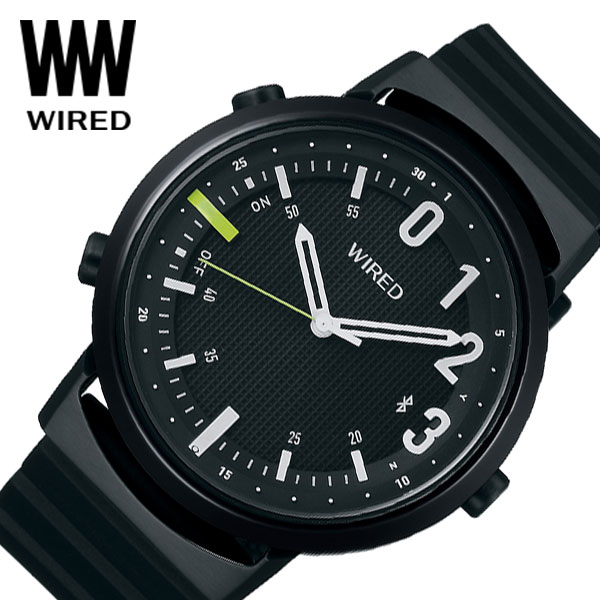 セイコー ワイアード ツーダブ 時計 SEIKO WIRED WW TYPE02 NUMBER 腕時計 メンズ ブラック AGAB406 スマート ウォッチ 人気 流行 ブランド ファッション ビジネス ビジカジ 仕事 スーツ Bluetooth iPhone 春 入試 受験 プレゼント ギフト