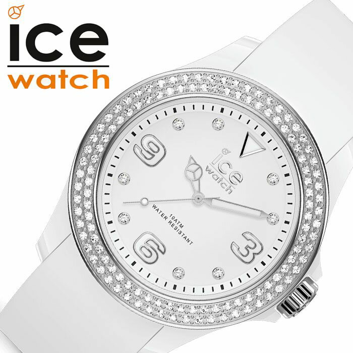 【10%OFF \2,420-円引】アイスウォッチ アイススター 時計 ICE WATCH star レディース ホワイト 017230 人気 ブランド 防水 シリコン おしゃれ おすすめ ファッション かわいい スワロフスキー クリスタル お祝い 新社会人 母の日 プレゼント ギフト 新生活 観光 遠足 旅行