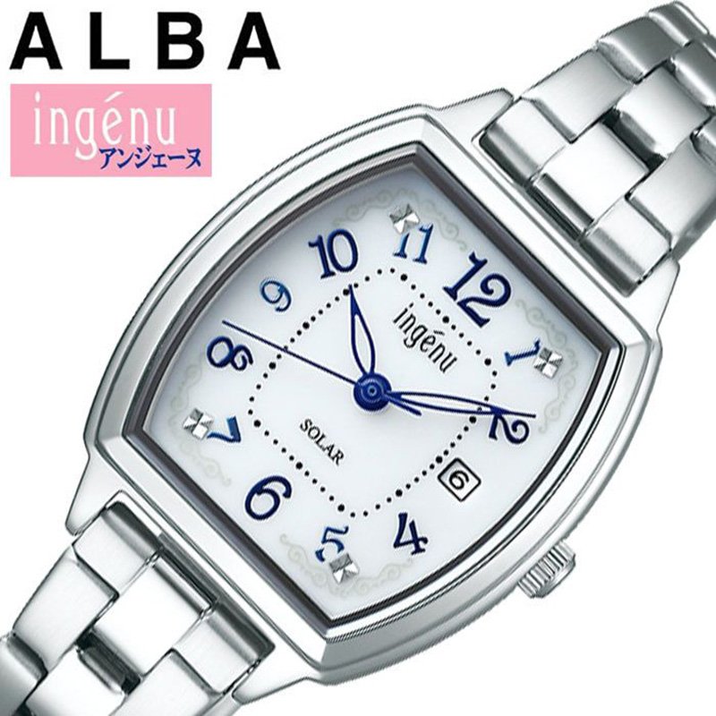 セイコー アルバ アンジェーヌ ソーラー 時計 SEIKO ALBA ingenu 腕時計 レディース ホワイト AHJD414 人気 ブランド シンプル かわ...