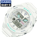 Baby-G G-LIDE CASIO 腕時計 ベビージー ジーライド カシオ レディース ホワイト BAX-100-7AJF 防水 アナデジ ベビーG ベイビーG アラーム カレンダー ウレタン タイドグラフ ムーンデータ サーフ サーフィン シンプル レトロ 90年代 かわいい スポーツ 観光 遠足 旅行