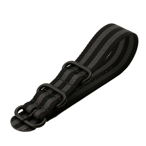 ズールーナイロンストラップ 幅 22mm 腕時計ベルト ZULU NYLON STRAP 時計バンド 腕時計ベルト メンズ BT-NYL-22-BKGY-BK 替え 腕時計 替え 付け替え ストラップ バンド 人気 おすすめ 丈夫 軽い 軽量 ミリタリー スポーツ アウトドア キャンプ フェス MOD