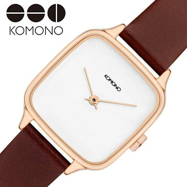 コモノ 時計 KOMONO 腕時計 ケイト KATE メンズ レディース ホワイト KOM-W4255 スクエア 四角形 人気 おしゃれ おすすめ ブランド 正規品 シンプル カジュアル ファッション 流行 トレンド 記念日 誕生日 バースデー プレゼント ギフト 冬 父の日