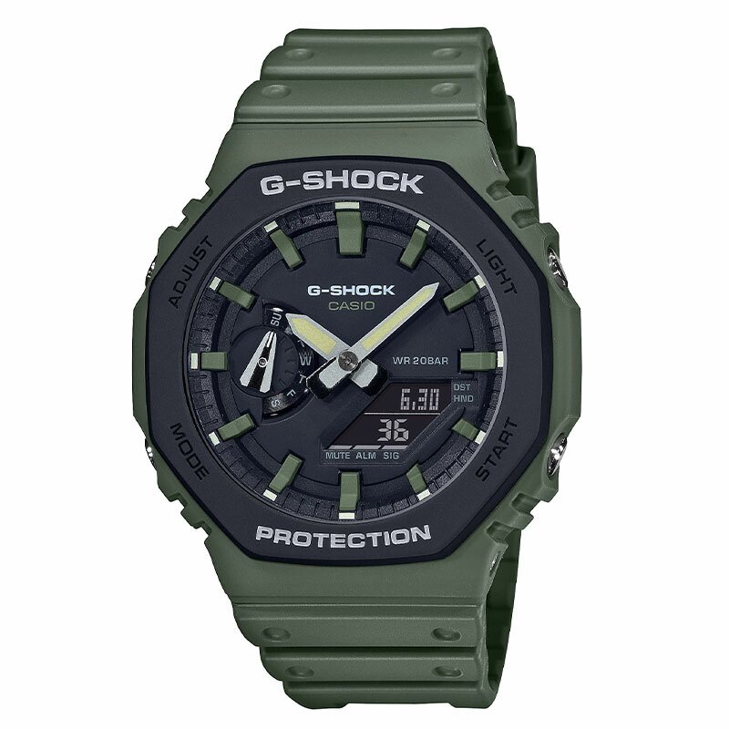 [当日出荷] ジーショック カシオ 時計 G-SHOCK CASIO 腕時計 メンズ ブラック GA-2110SU-3AJF 人気 ブランド おすすめ おしゃれ かっこいい Gショック スポーティー ブラック グリーン 大人 シック ファッション プレゼント ギフト 冬 父の日