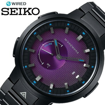 セイコー ワイアード 時計 SEIKO WIRED wiredwena×攻殻機動隊 腕時計 メンズ ダークパープル AGAB703 wena wrist ウェナリスト スマートウォッチ ウェアラブル スマホ iPhone アイフォーン ウェナリスト メタル ベルト 付け替え 誕生日 記念日 冬 新社会人 プレゼント