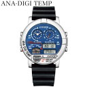 シチズン アナデジテンプ 時計 CITIZEN ANA-DIGI TEMP 腕時計 メンズ ブルー JG0070-20L 人気 ブランド おしゃれ ファッション デジタル レトロ ファッション デジタル セレクトショップ 冬 新社会人 母の日 プレゼント ギフト 父の日 観光 遠足 旅行