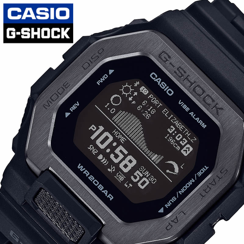 楽天腕時計を探すならウォッチラボカシオ 腕時計 GショックGライド CASIO G-SHOCK G-LIDE メンズ ブラック系/液晶 ベゼル：ブラック ブラック 時計 GBX-100NS-1JF おすすめ 人気 おしゃれ かっこいい サーフィン サーファー カジュアル スポーツ アウトドア おすすめ おしゃれ ブランド 父の日 観光 遠足 旅行