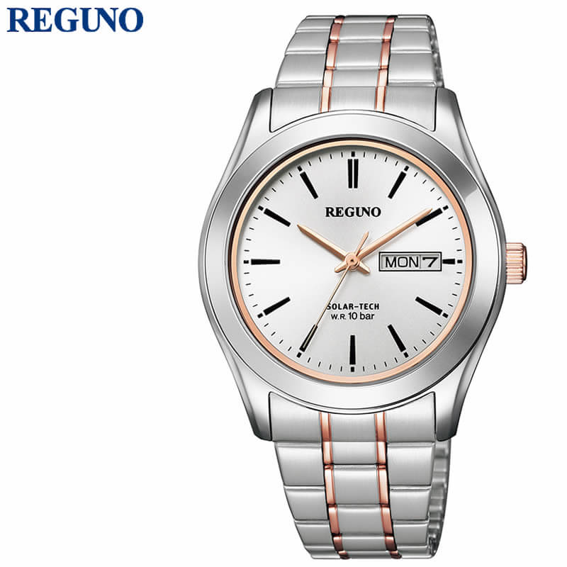 Reguno - 【2,600円引き】【20%OFF】 シチズン 腕時計 レグノ CITIZEN REGUNO メンズ ホワイト シルバー 時計 KM1-237-91 人気 おすすめ おしゃれ ブランド 新社会人 母の日 プレゼント ギフト 父の日 観光 遠足 旅行