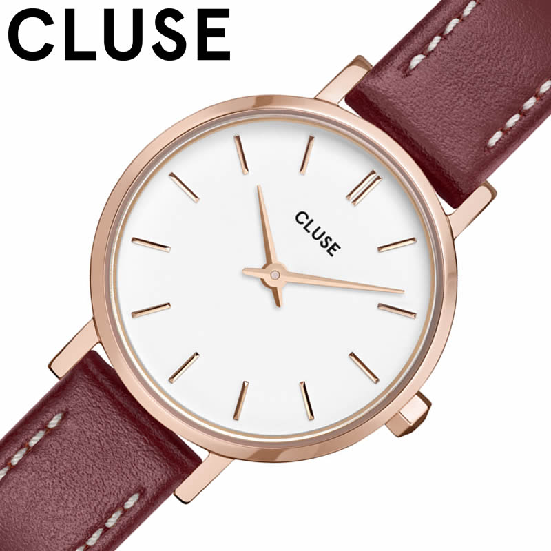 クルース 腕時計 ボーホーチック プチ CLUSE Boho Chic Petite Leather Dark Red Rose Gold Colour レディース ホワイト バーガンディ 時計 CW10504 インスタ SNS 雑誌 話題 シンプル 人気 おすすめ おしゃれ ブランド 母の日 父の日 観光 遠足 旅行