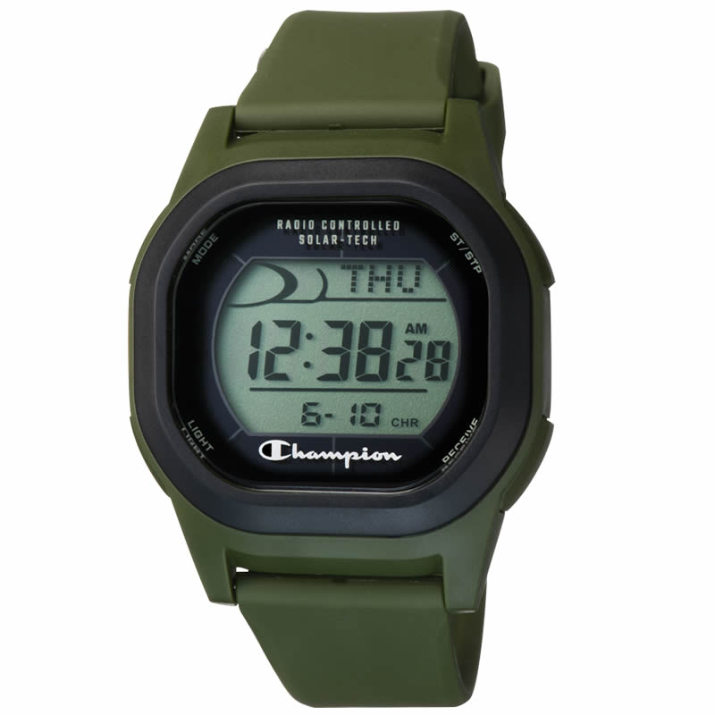 [当日出荷] チャンピオン 腕時計 デジタル カーキ Champion SOLAR-TECH ユニセックス 液晶 カーキ 時計 クォーツ(ソーラー電波) ソーラー 電波時計 D00A-004VK 人気 おすすめ おしゃれ ブランド 新社会人 プレゼント ギフト バレンタイン