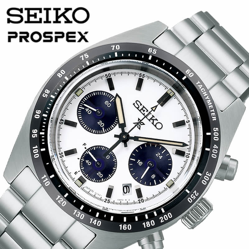  ӻ ץڥå ԡɥޡ 顼Υ SEIKO PROSPEX SPEEDTIMER  ۥ磻 С  SBDL085 ͵   ֥ Ҳ  ץ쥼 ե  Ѹ ­ ι