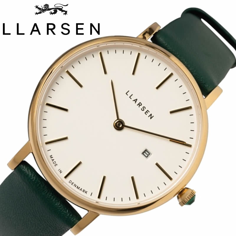 エルラーセン 腕時計 エルヴィラ LLARSEN ELVIRA 北欧 シンプル レディース ホワイト グリーン 時計 LL156GWGN 人気 おすすめ おしゃ...