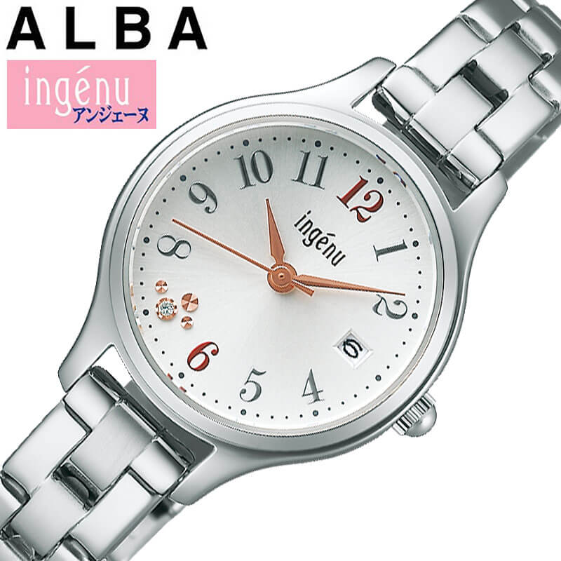 セイコー アルバ 腕時計（レディース） セイコー アルバ 腕時計 アンジェーヌ ハッピーセブン SEIKO ALBA ingenu Happy Seven レディース ホワイト シルバー 時計 クォーツ AHJK464 人気 おすすめ おしゃれ ブランド 母の日 プレゼント ギフト 観光 遠足 旅行