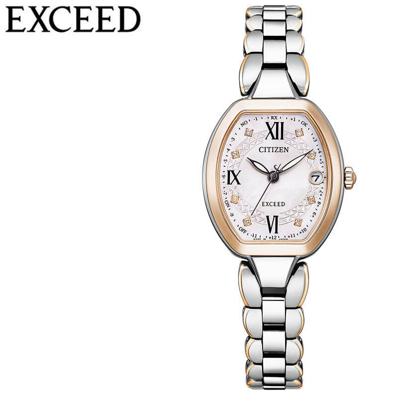 【\52,360円引】ソーラー電波 シチズン 腕時計 エクシード CITIZEN EXCEED レディース ホワイト シルバー 時計 エコ・ドライブ電波時計 E...