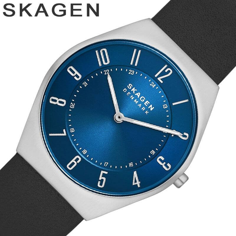  スカーゲン時計 スカーゲン 腕時計 グレーネン SKAGEN Grenen メンズ スカーゲン腕時計 ブルー ブラック 時計 SKW6826 北欧 シンプル 薄型 話題 人気 おすすめ おしゃれ ブランド 母の日 プレゼント ギフト 観光 遠足 旅行