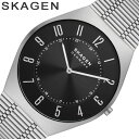 スカーゲン [ギフトに最適 ショッパー付属] スカーゲン時計 スカーゲン 腕時計 グレーネン SKAGEN Grenen メンズ スカーゲン腕時計 ブラック シルバー 時計 SKW6828 北欧 シンプル 薄型 話題 人気 おすすめ おしゃれ ブランド 母の日 プレゼント ギフト 観光 遠足 旅行