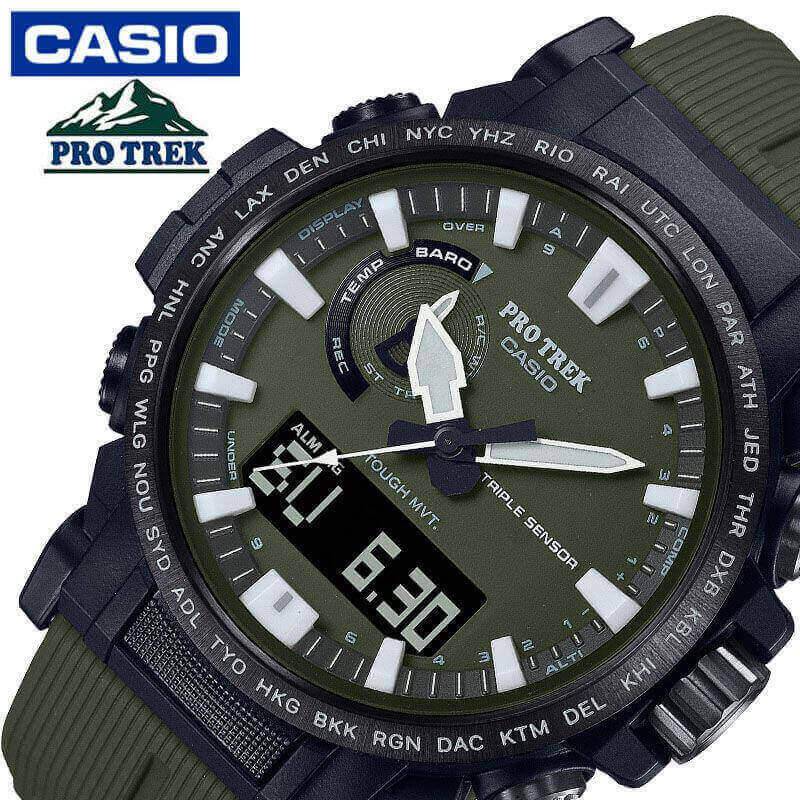 カシオ 電波 ソーラー 腕時計 CASIO 時計 プロトレック PROTREK 男性 向け メンズ クォーツ PRW-61Y-3JF かっこいい 彼氏 夫 人気 おすすめ おしゃれ ブランド 記念日 誕生日 母の日 プレゼント ギフト 観光 遠足 旅行