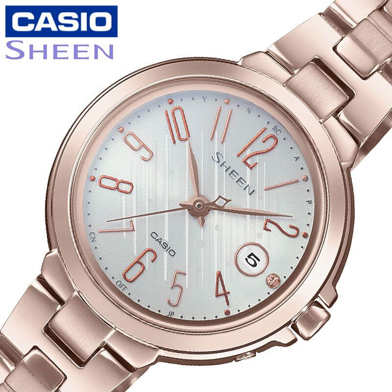 カシオ シーン 腕時計 【10%OFF \4,730-円引】カシオ 電波 ソーラー 腕時計 CASIO 時計 シーン SHEEN 女性 向け レディース クォーツ SHW-5100CG-7AJF かわいい 華奢 小ぶり 小さめ 人気 おすすめ おしゃれ ブランド 記念日 誕生日 母の日 プレゼント ギフト 観光 遠足 旅行