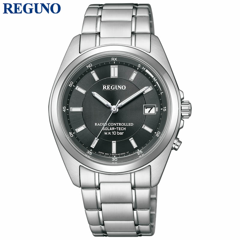 シチズン 腕時計 レグノ CITIZEN REGUNO メンズ ブラック シルバー 時計 電波ソーラー クォーツ ソーラー 電波時計 スタンダード シリーズ KS3-115-51 人気 おすすめ おしゃれ ブランド 実用 ビジネス カジュアル ファッション 話題 本格派 プレゼント ギフト 観光