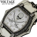 ヴォルテージ VOLTAGE 腕時計 チャーチ CHURCH メンズ VO-024S-01W 男性 ホワイト バイカー ロック 革ジャン コンチョ シルバー ハ...