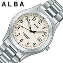 セイコー アルバ 腕時計 SEIKO ALBA 時計 メンズ 腕時計 ベージュ シンプル 受験 面接 見やすい わかりやすい AQGK473 人気 おすすめ おしゃれ ブランド 母の日 プレゼント ギフト 観光 遠足 旅行(2)