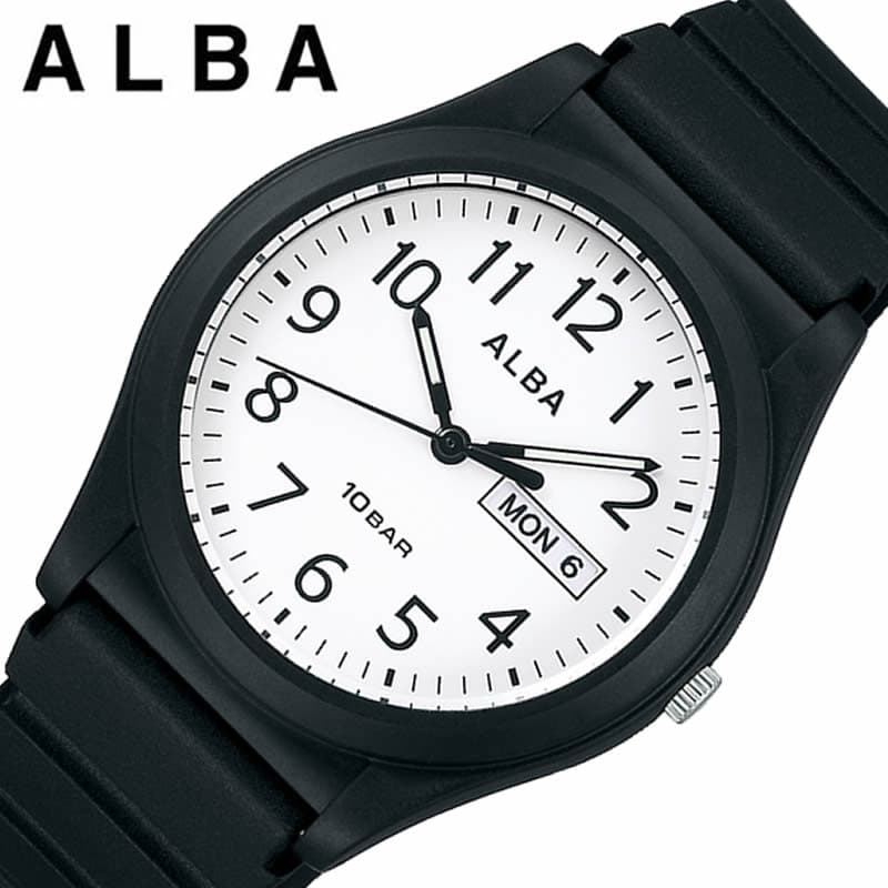 セイコー アルバ 腕時計（メンズ） セイコー アルバ 腕時計 SEIKO ALBA 時計 メンズ 腕時計 ホワイト シンプル 受験 面接 見やすい わかりやすい AQPJ410 人気 おすすめ おしゃれ ブランド 母の日 プレゼント ギフト 観光 遠足 旅行