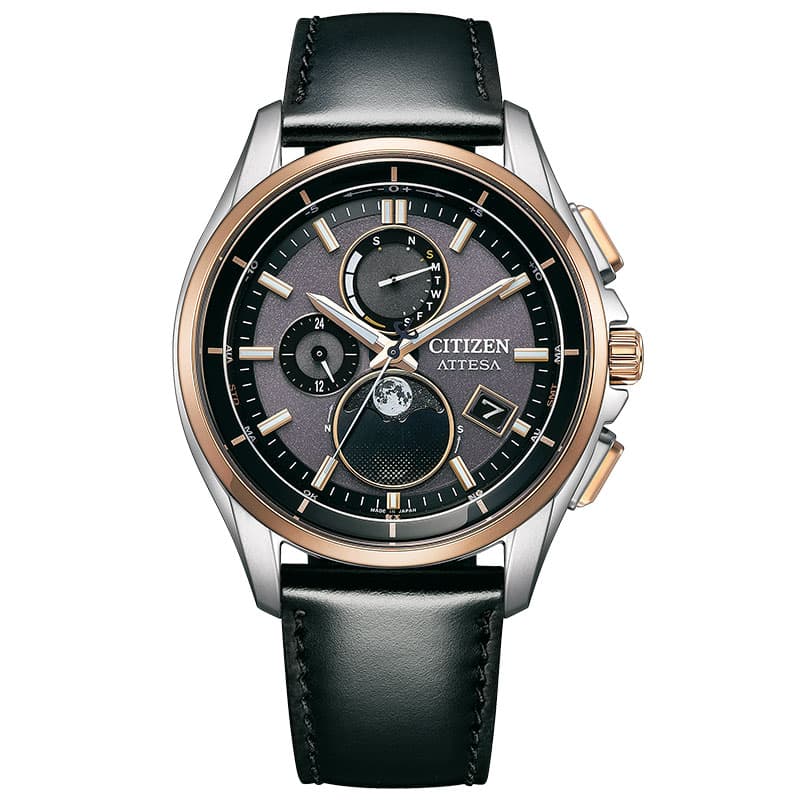 【最大5000円OFFクーポン+ポイント最大22倍！】 シチズン 腕時計 アテッサ CITIZEN ATTESA メンズ ブラック 時計 電波ソーラー ダイレクトフライト ムーンフェイズ BY1004-17X 人気 ブランド プレゼント ギフト NSシフト エコドライブ チタン ビジネス かっこいい 多機能