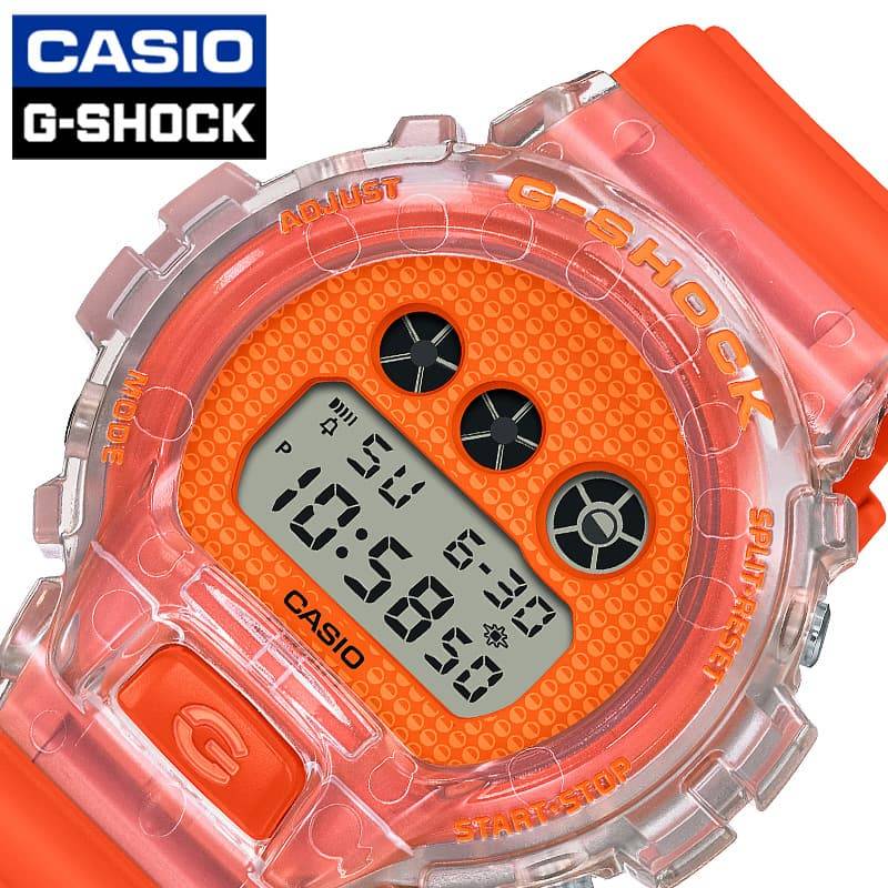 カシオ 腕時計 Gショック ラッキードロップシリーズ CASIO G-SHOCK メンズ 液晶 ネオンオレンジ 時計 デジタル 平成 2000年代 スクエア DW-6900GL-4JR 人気 おすすめ おしゃれ ブランド プレゼント ギフト 防水 頑丈 アウトドア キャンプ フェス 夏フェス 観光 遠足 旅行