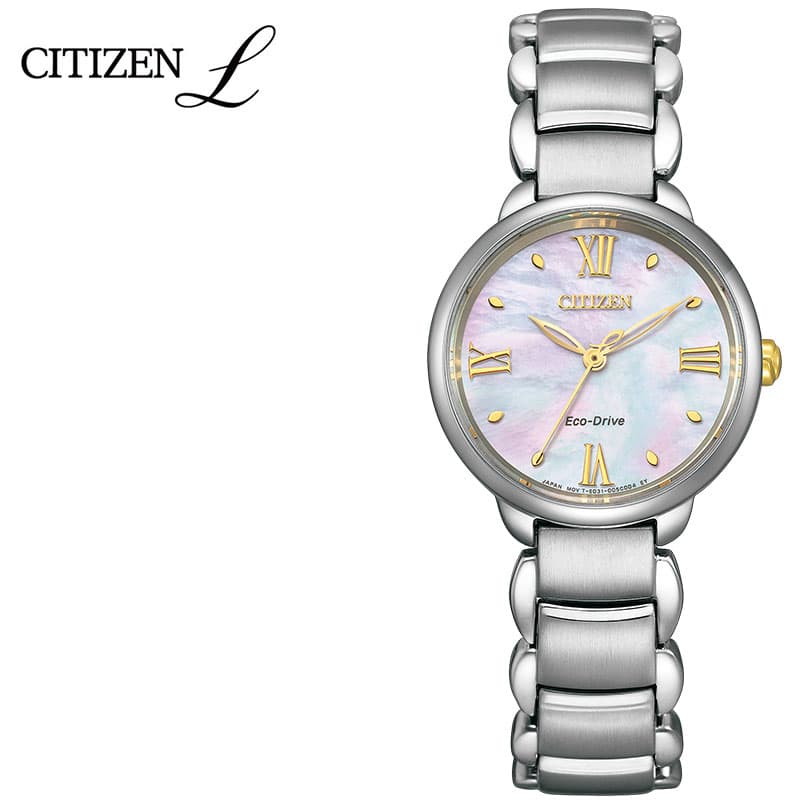 シチズン 腕時計 シチズンエル CITIZEN CITIZEN L レディース 白蝶貝 シルバー 時計 ソーラー ラウンドコレクション ROUND Collec...