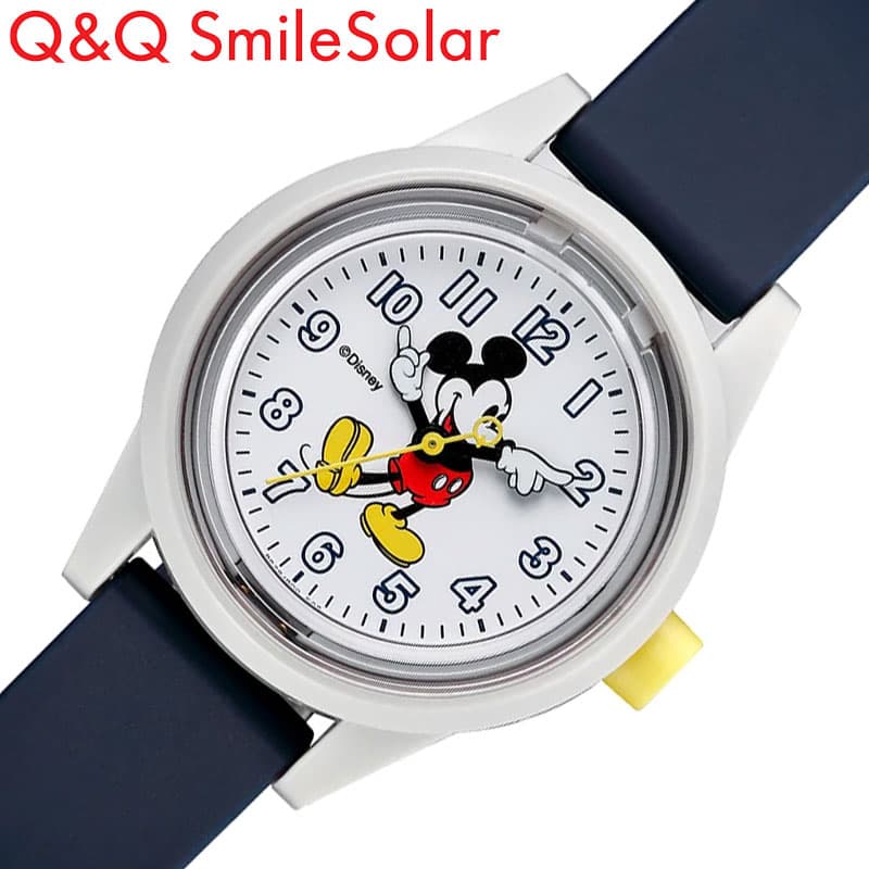 シチズン 腕時計 Q&Q 時計 ディズニー コレクション ホワイト ネイビー CITIZEN 軽い ソーラー 防水 Q&Q スマイルソーラー Smile Sol...