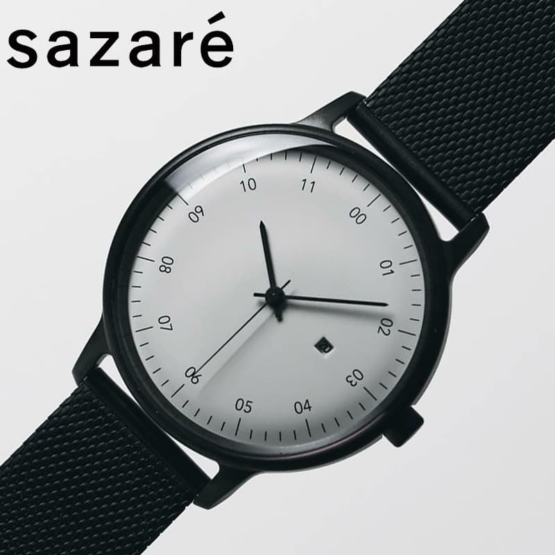 sazare 腕時計 サザレ 時計 SAZARE SK01 01.04.00ME ユニセックス ホワイト ブラウン 時計 シンプル 万能 メッシュ ミニマム 知的 センス 上品 モダン 大人 こだわり 国産 育てる 哲学 日本 個性 自然 人気 おすすめ おしゃれ ブランド プレゼント【 7年保証】