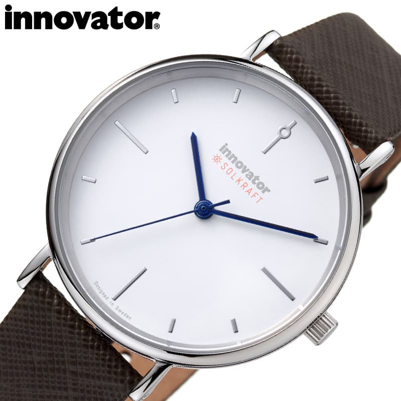 楽天腕時計を探すならウォッチラボイノベーター 腕時計 ソルクラフト innovator SOLKRAFT メンズ ホワイト ブラウン 時計 ソーラー 電池交換不要 シンプル ミニマル デザイナーズ インテリア 北欧 小ぶり IN-0013-HS1 人気 おすすめ おしゃれ ブランド プレゼント ギフト