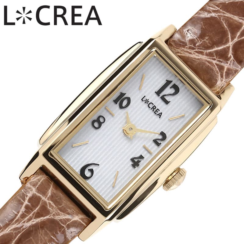 樂天商城 - ルクレア 腕時計 レクタングル LCREA RECTANGLE レディース ゴールド ブラウン 時計 ソーラー ビジネス 女性 ソーラー 電池交換不要 日本製 可愛い かわいい カワイイ ファッション レディースファッション LC2002-GPCMO 人気 おすすめ おしゃれ ブランド