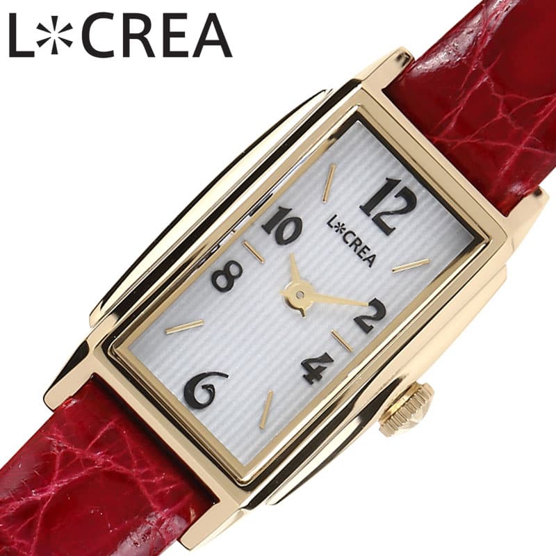 Rakuten - ルクレア 腕時計 レクタングル LCREA RECTANGLE レディース ゴールド レッド 時計 ソーラー ビジネス 女性 ソーラー 電池交換不要 日本製 可愛い かわいい カワイイ ファッション レディースファッション LC2002-GPCRD 人気 おすすめ おしゃれ ブランド プレゼント