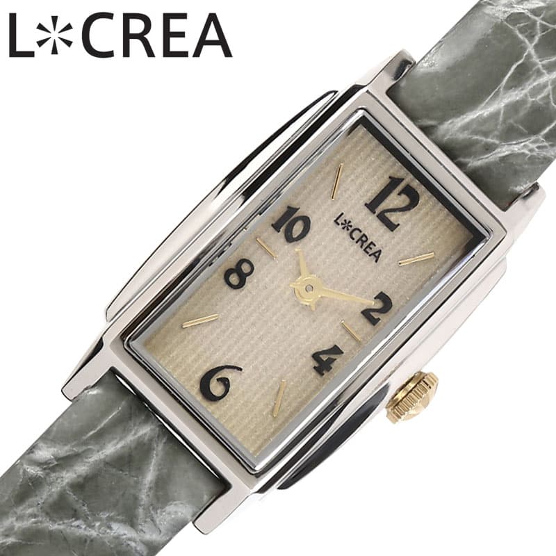 ルクレア 腕時計 レクタングル LCREA RECTANGLE レディース シルバー グリーン 時計 ソーラー ビジネス 女性 ソーラー 電池交換不要 日本製 ...