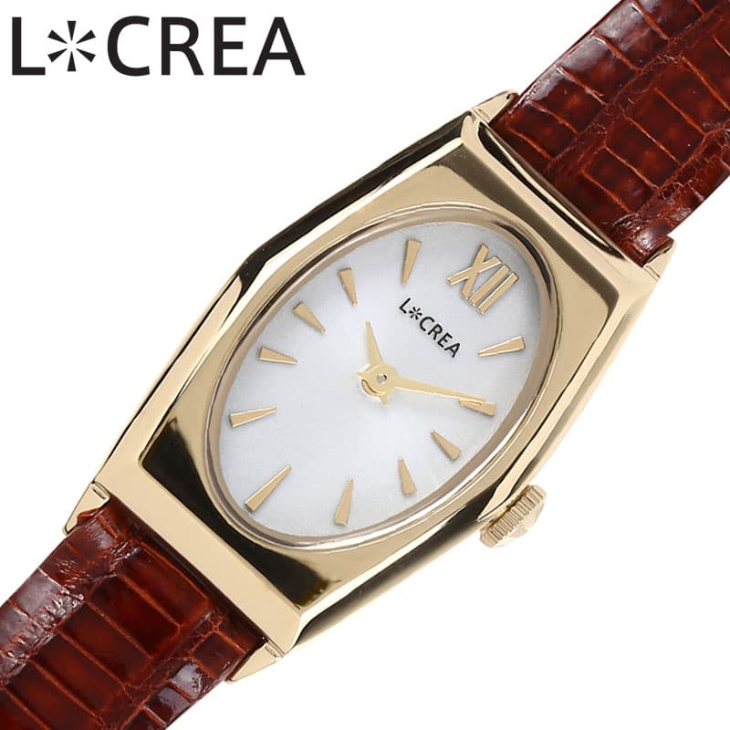 ルクレア 腕時計 オヴァール LCREA OVALE レディース ゴールド ブラウン 時計 ソーラー ビジネス 女性 ソーラー 電池交換不要 日本製 可愛い か...