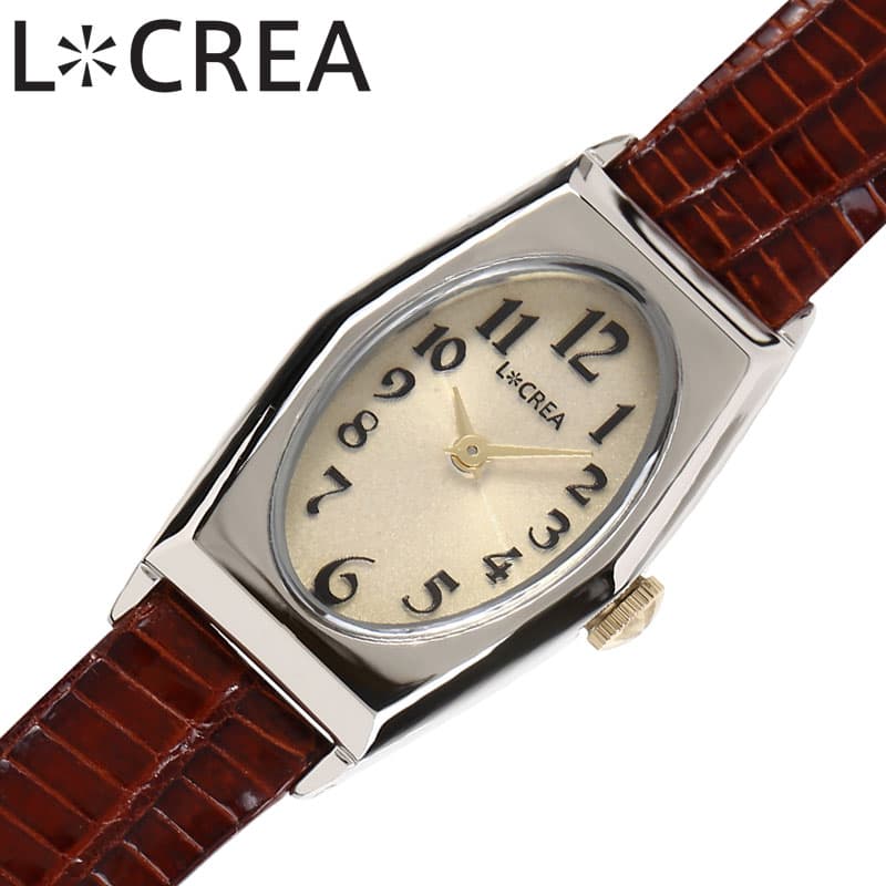 ルクレア 腕時計 オヴァール LCREA OVALE レディース シルバー ブラウン 時計 ソーラー ビジネス 女性 ソーラー 電池交換不要 日本製 可愛い かわいい カワイイ ファッション レディースファッション LC2003-SSTBR 人気 おすすめ おしゃれ ブランド プレゼント