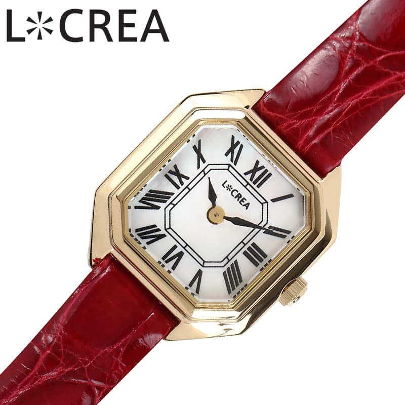 Rakuten - ルクレア 腕時計 キャレ LCREA CARRE レディース ゴールド レッド 時計 ソーラー カレ ビジネス 女性 ソーラー 電池交換不要 日本製 可愛い かわいい カワイイ ファッション レディースファッション LC2004-GPCRD 人気 おすすめ おしゃれ ブランド プレゼント