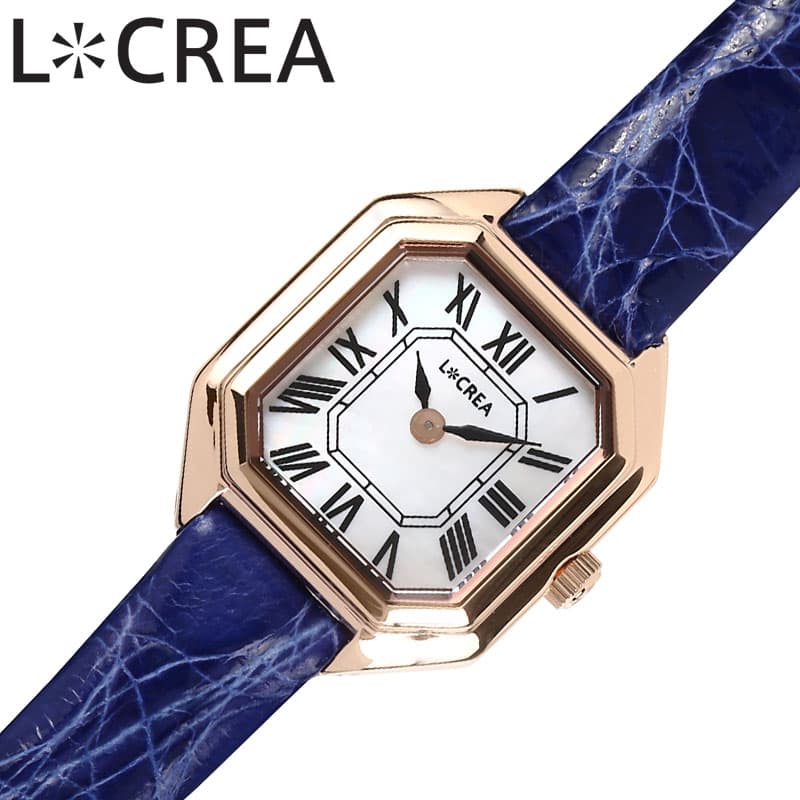 ルクレア 腕時計 キャレ LCREA CARRE レディース ピンクゴールド ブルー 時計 ソーラー カレ ビジネス 女性 ソーラー 電池交換不要 日本製 可愛い かわいい カワイイ ファッション レディースファッション LC2004-PGCBL 人気 おすすめ おしゃれ ブランド