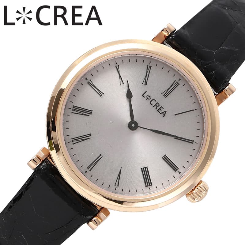 ルクレア 腕時計 アシエット LCREA ASSIETTE レディース ピンクゴールド ブラック 時計 ソーラー ビジネス 女性 ソーラー 電池交換不要 日本製...