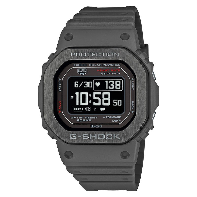 カシオ 腕時計 CASIO ジーショック G-SHOCK ブラック 男性 メンズ CASIO-DW-H5600MB-8JR ソーラー タフソーラー 20気圧防水 防水 ランニング 距離 デジタル Bluetooth 心拍計 アラーム ストップウォッチ タイマー ライト バックライト スポーツ スポーツウォッチ